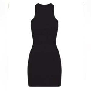 SKIMS Soft Lounge Tank Mini Dress in Onyx